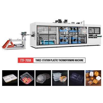 3 스테이션 플라스틱 Thermoforming 기계